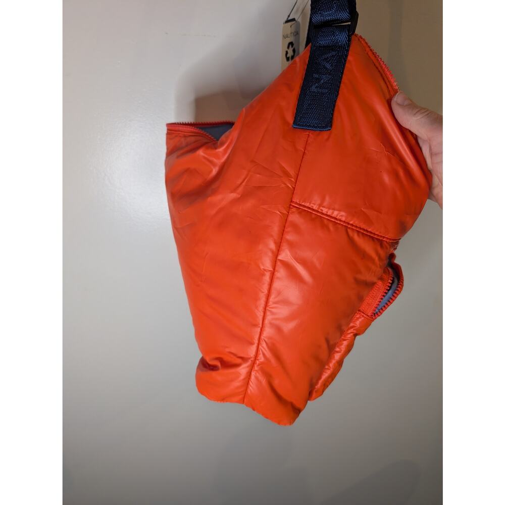 Nautica Burnt Orange Crossbody Hobo Bag Hidden Treasure Navy Strap NWT - Picture 10 of 12